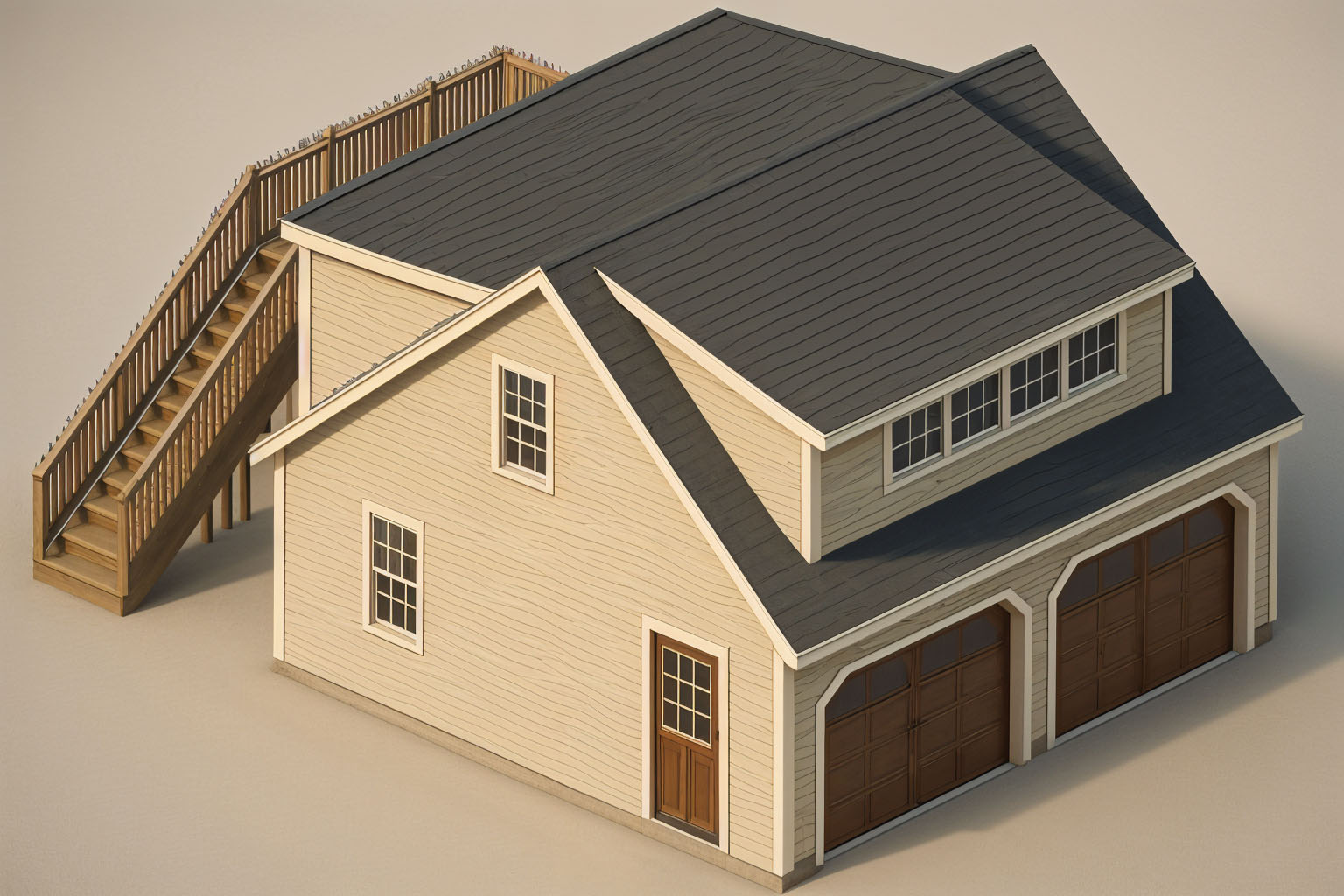 Garage conversion ADU rendering